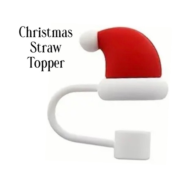 Santa Hat Straw Topper/Cover, NEW, Merry Christmas - Picture 1 of 8